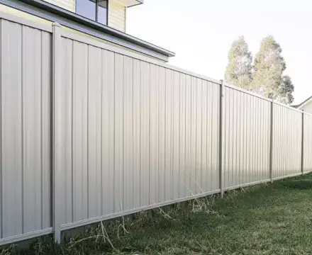 White colorbond fencing in Ipswich