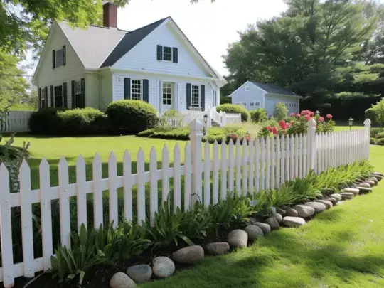 House in Ipswich with white wooden picket fence
